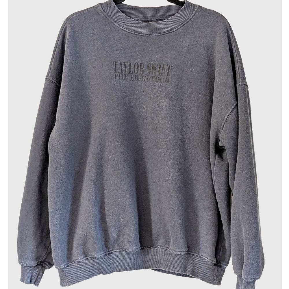 Taylor Swift The Eras Tour Blue Oversized Crewneck Sweatshirt